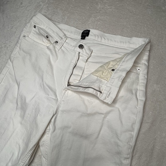 J. Crew Denim - J Crew Women's Size 32 White Denim Stretch Slim Boyfriend High Rise Jeans